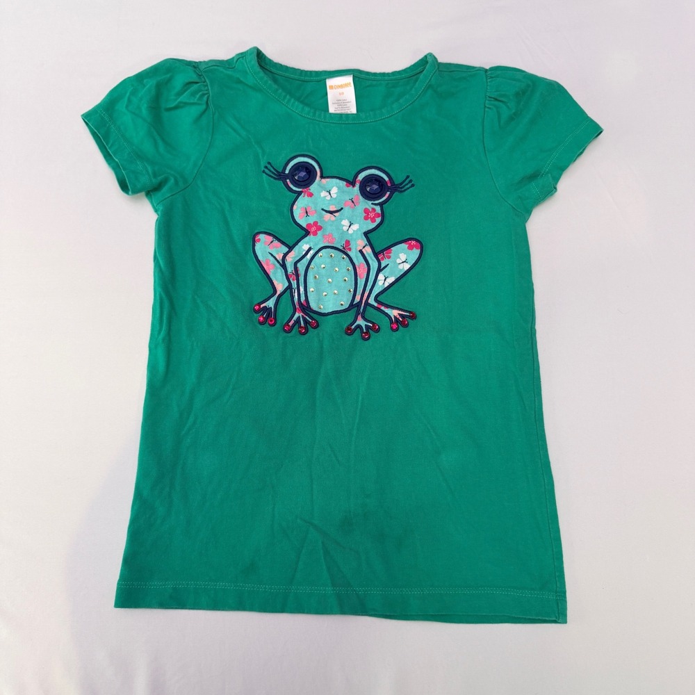 Girls Green Frog T-Shirt